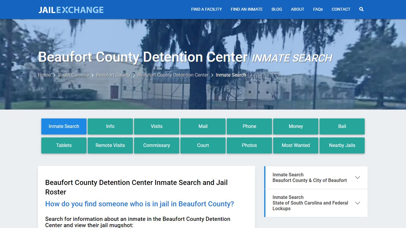 Beaufort County Detention Center Inmate Search - Jail Exchange